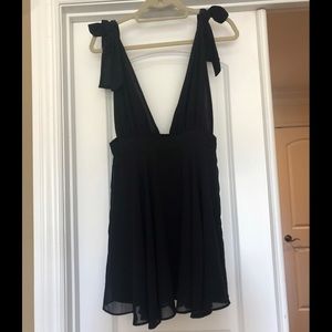 Forever 21 Black Chiffon Mini Dress